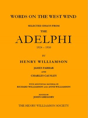 cover image of Words on the West Wind